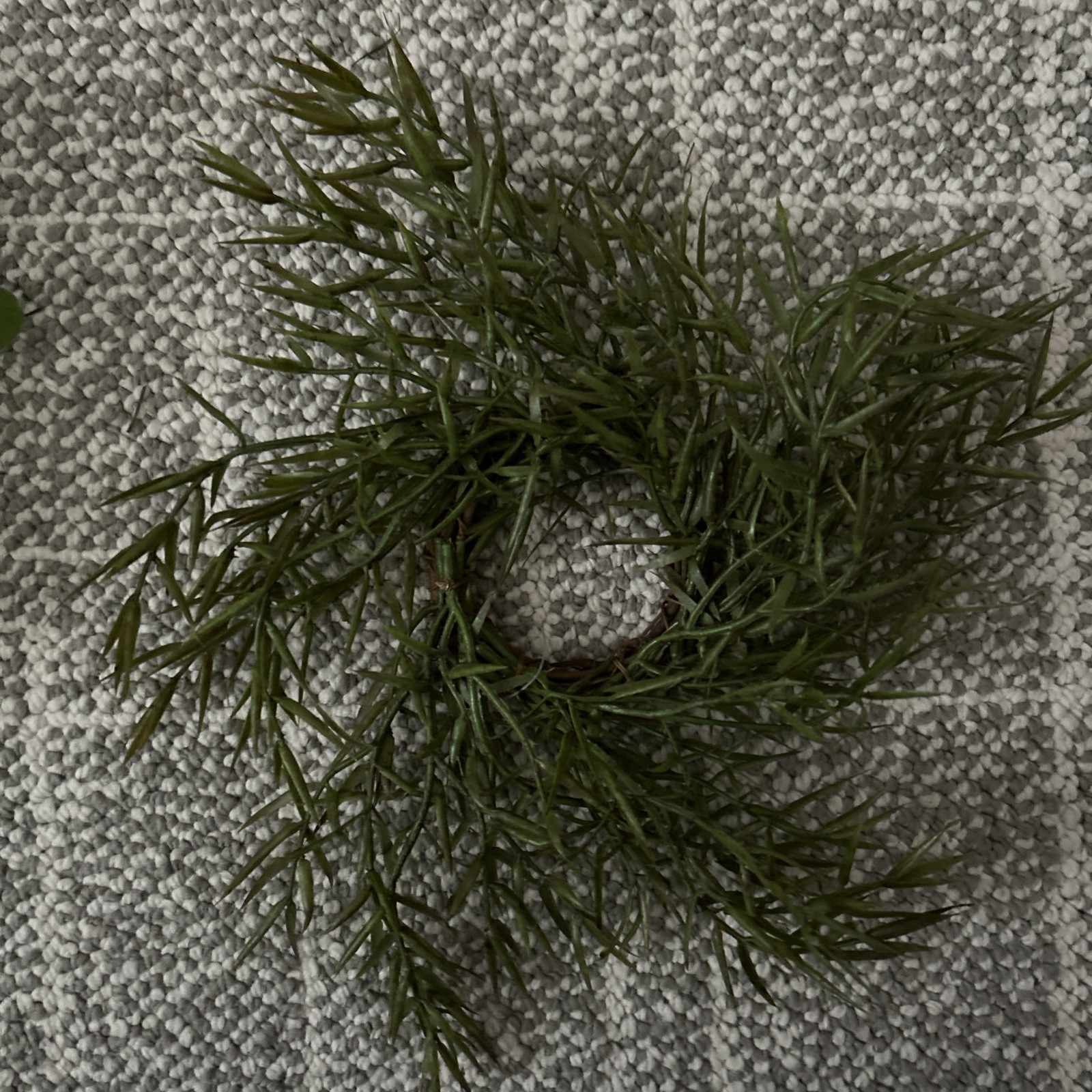 2 Greenery Candle Ring Wreaths
