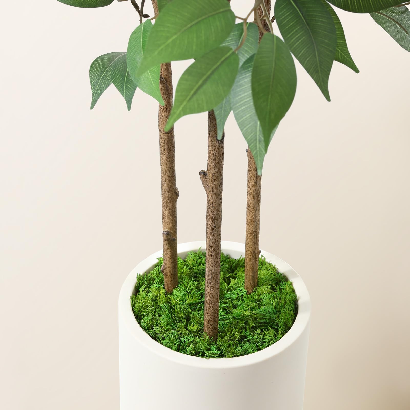 Ficus Artificial Tree 5ft Tall Fake Ficus Tree for Home Decor Indoor Faux Sil…