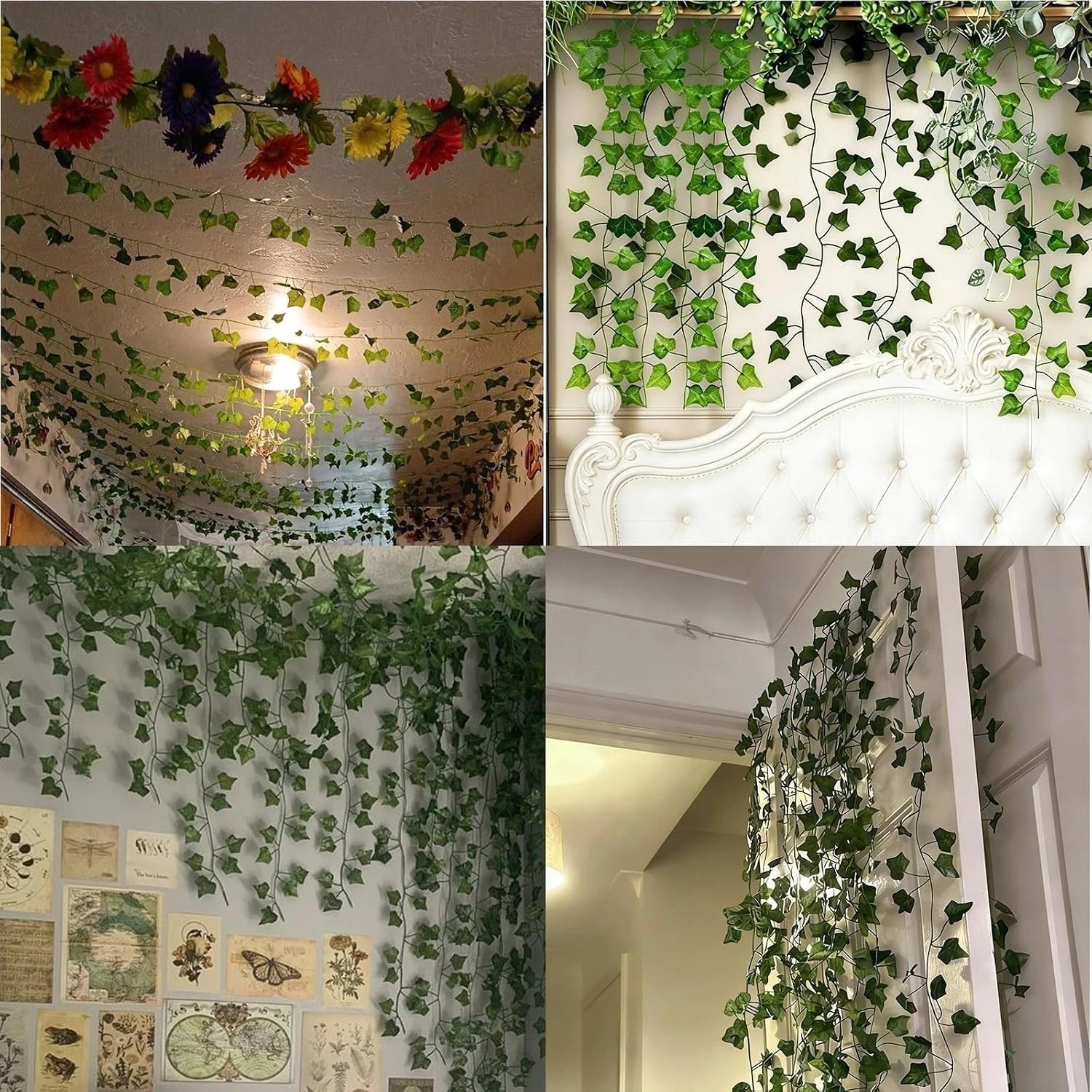 Elegant 8-Pack Fake Ivy Vines – Versatile Decor for Weddings, Gardens, and More