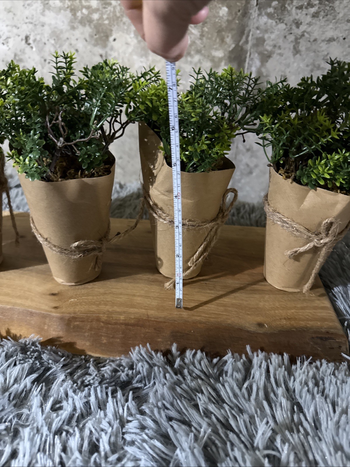 set of 5 faux plants