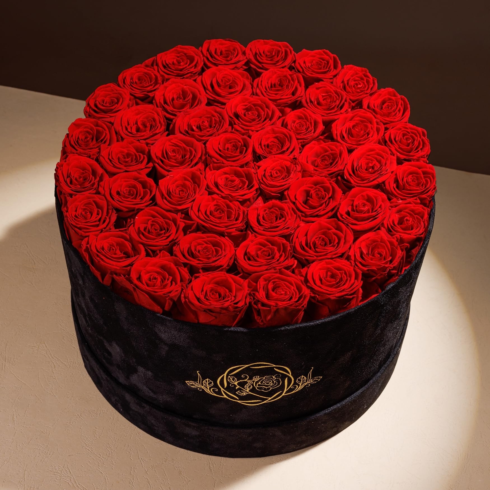 Forever Real Roses in Suede Box – 47-Piece Roses in a Box – Luxury Preserved …