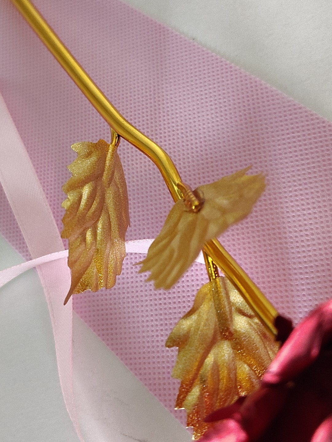 24K Golden Dipped Red Rose Lightweight Valentines Birthday Wedding Gift Box
