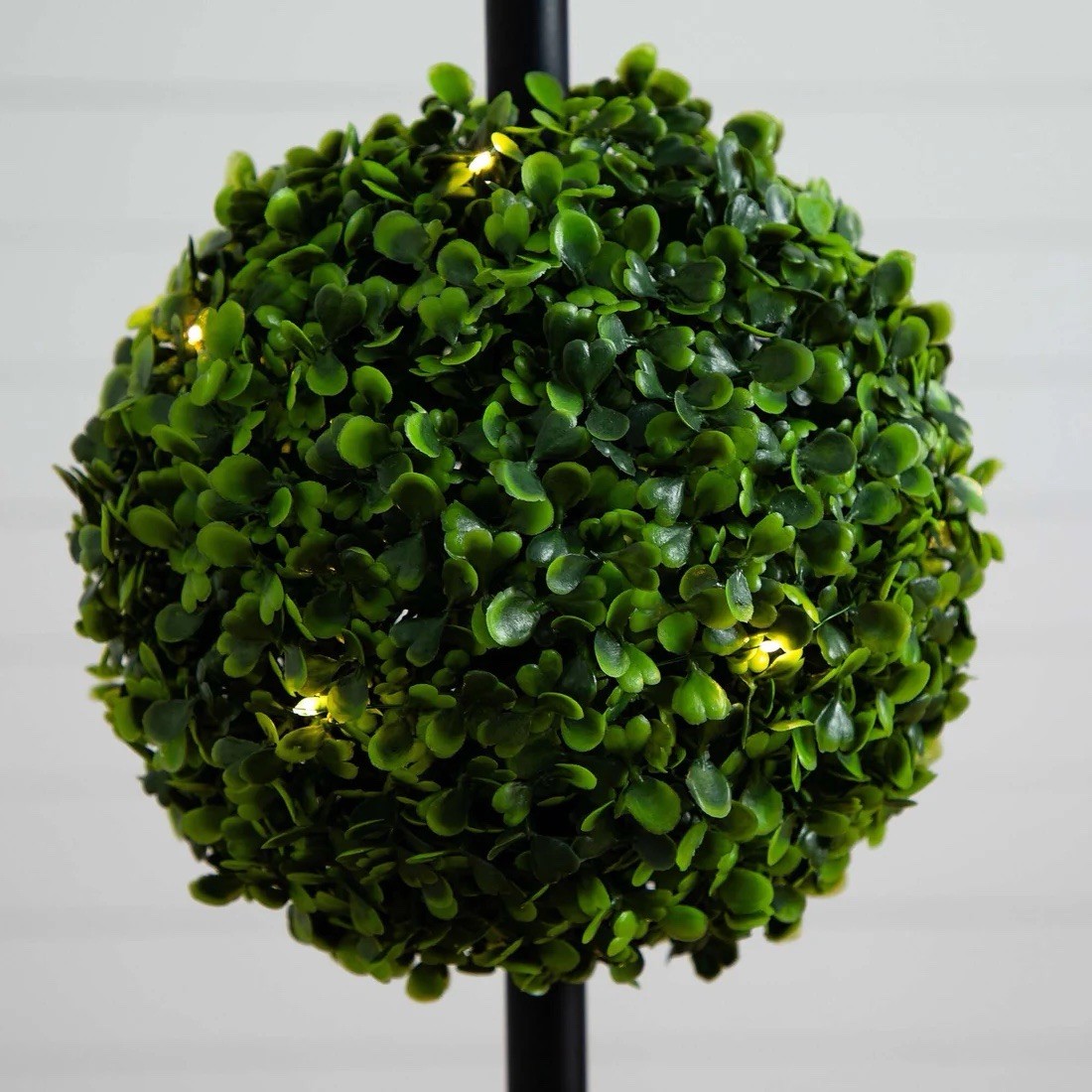 45″ UV Resistant Artificial Triple Ball Boxwood Topiary w/LED (Indoor/Outdoor)
