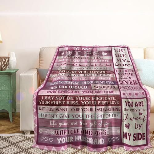 Gifts for Wife, Wife Birthday Gift Ideas, Cool Birthday 50″ x 60″ For Wife