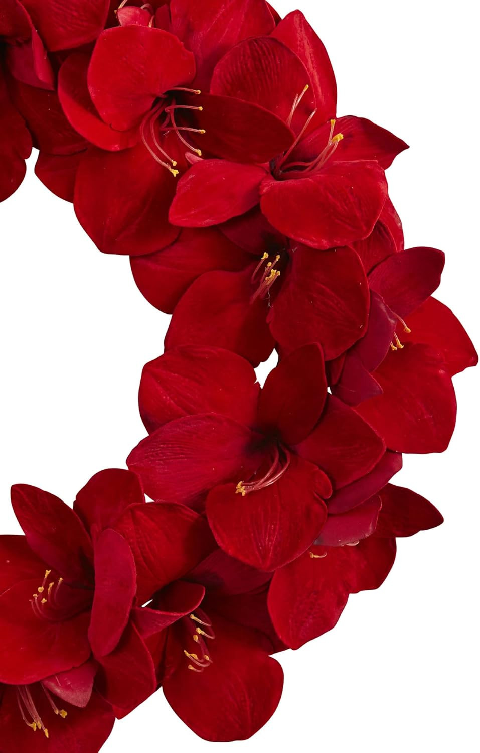22In. Artificial Amaryllis Wreath