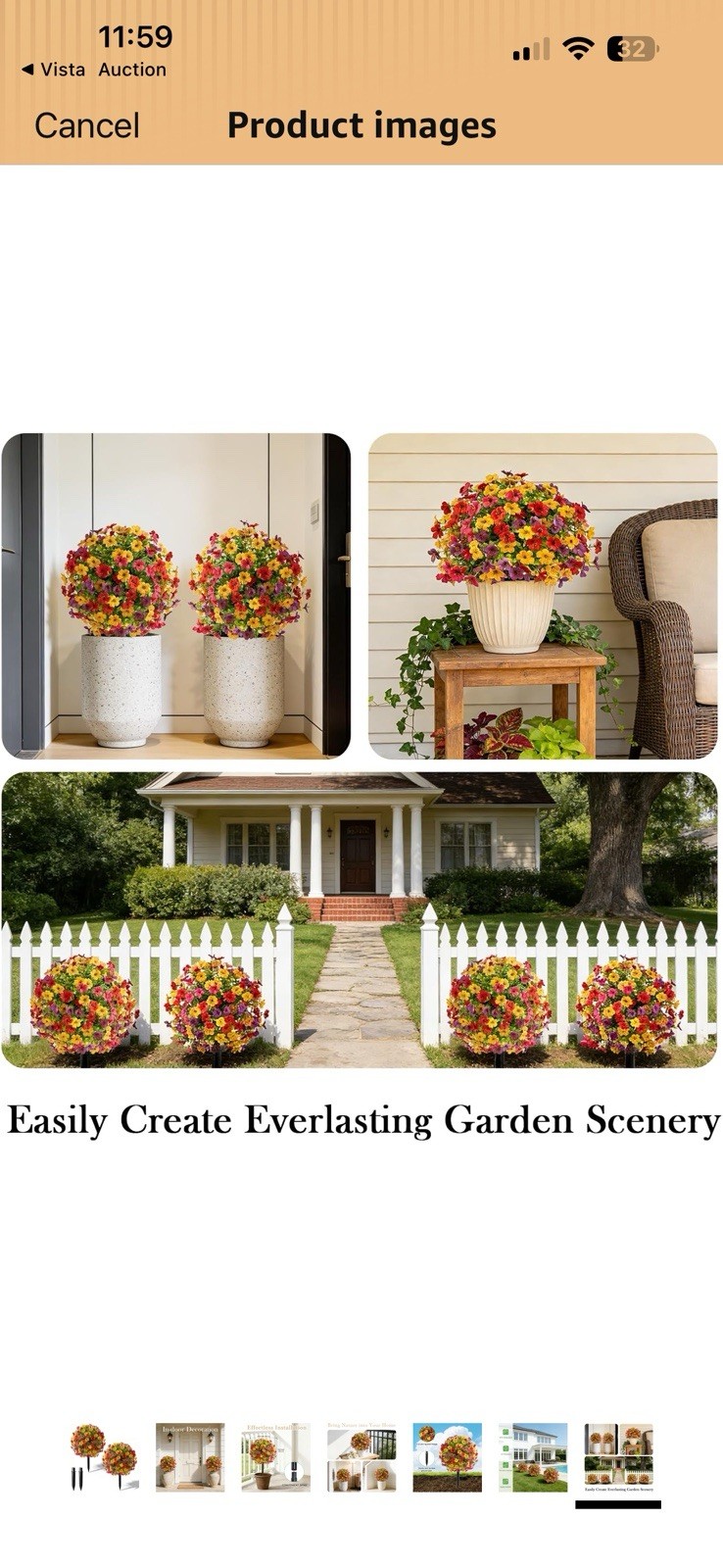Artificial Violet Topiary Trees with Spike, UV Resistant Faux Shrubs Bushes Pair