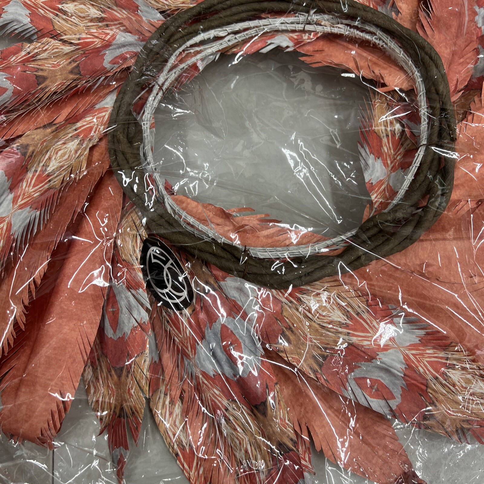 Lot Of 10 Dept 56 Coast Pacific Gold Watercolor Faux Feather Wreath Orange 24”