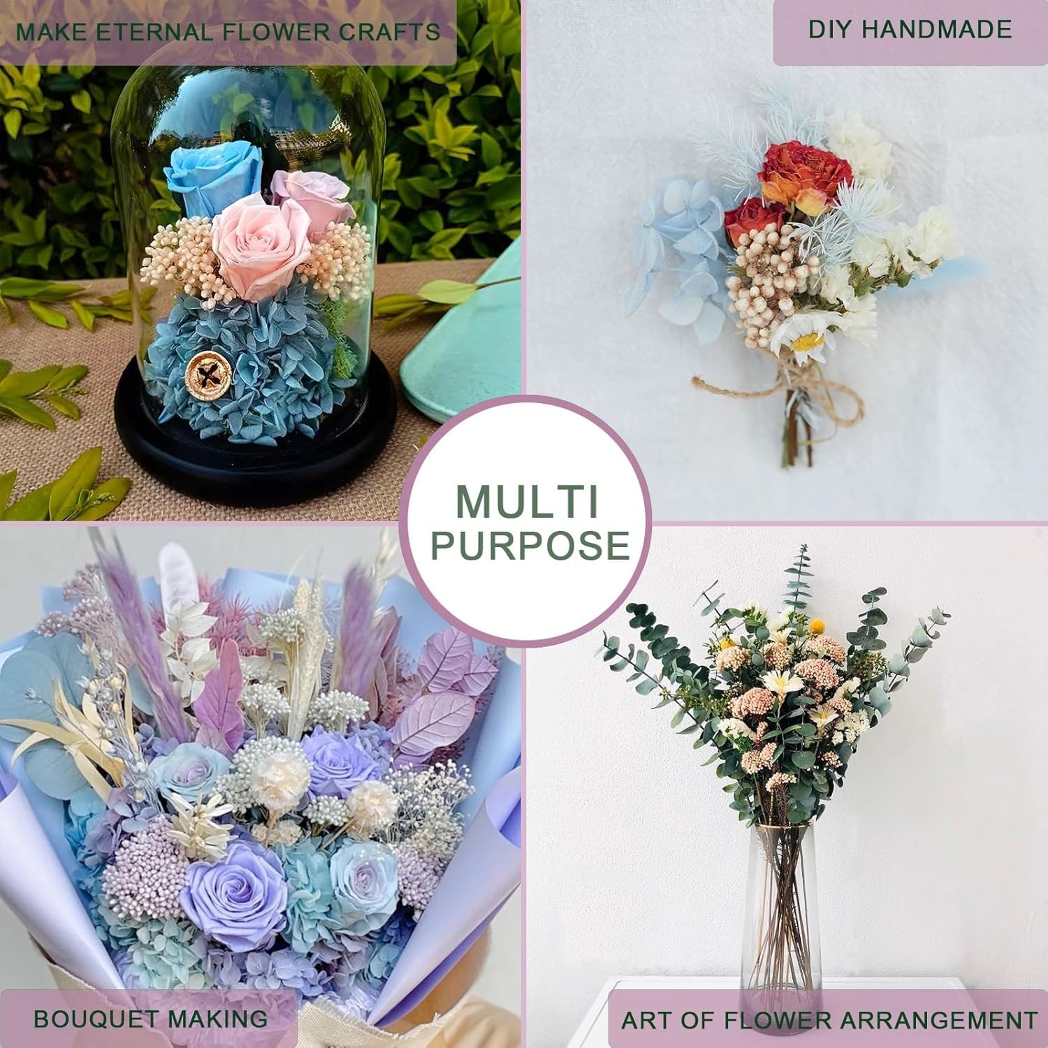 Cherry Pink Natural Preserved Millet Dried Bouquet Flowers Home Wedding Decor