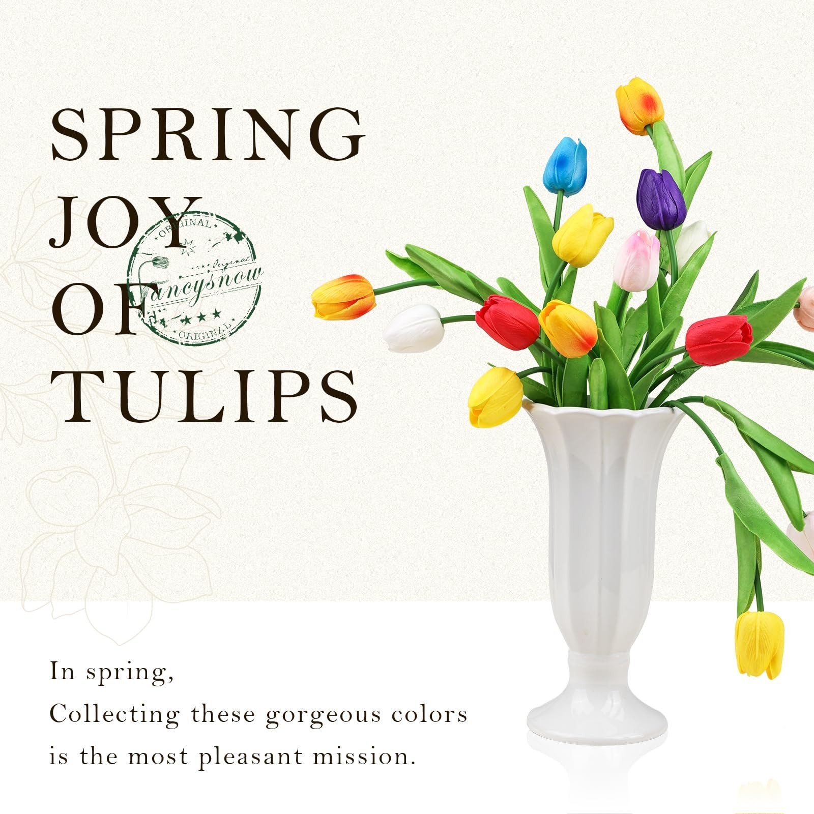 16Pcs Tulips Artificial Flowers