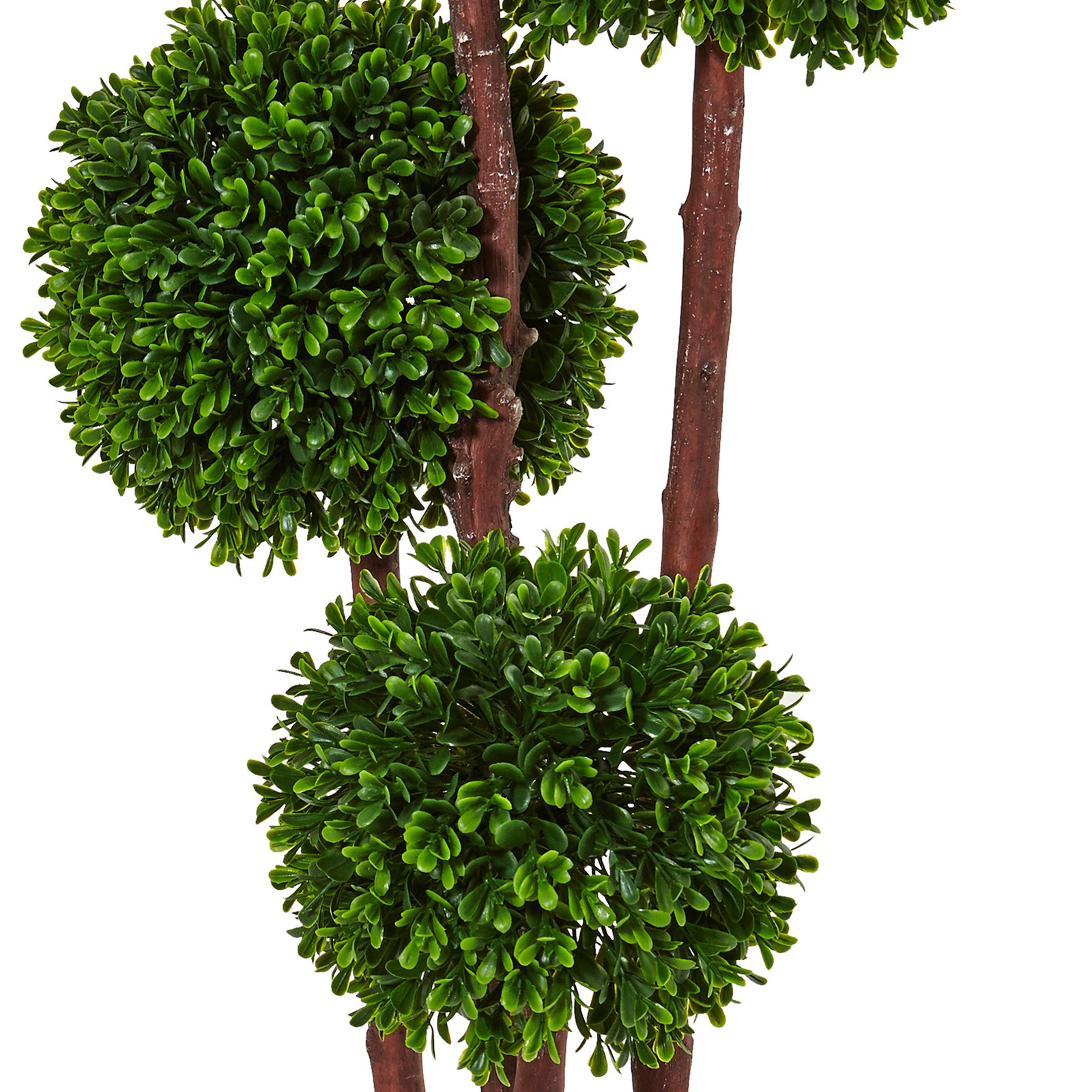 Indoor/Outdoor 36″ Boxwood Topiary Artificial Tree UV Resistant in Green/Black