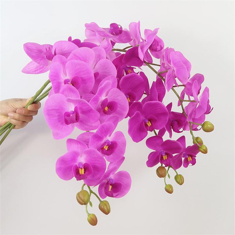 9 Heads 98cm Artificial Butterfly Orchid Flowers Fake Moth Orchids Flowers
