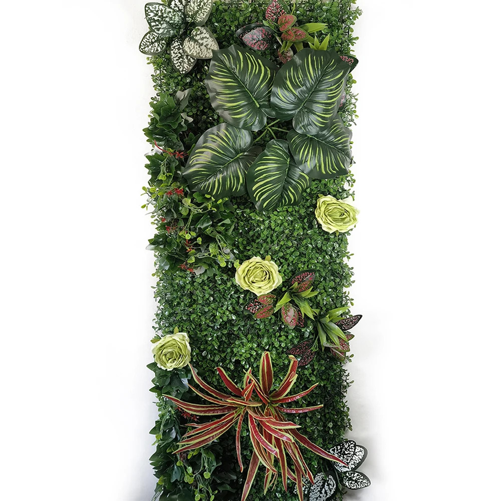 40x120cm Artificial Plant Wall Chlorophytum Grass Garden Wedding Decor Panel