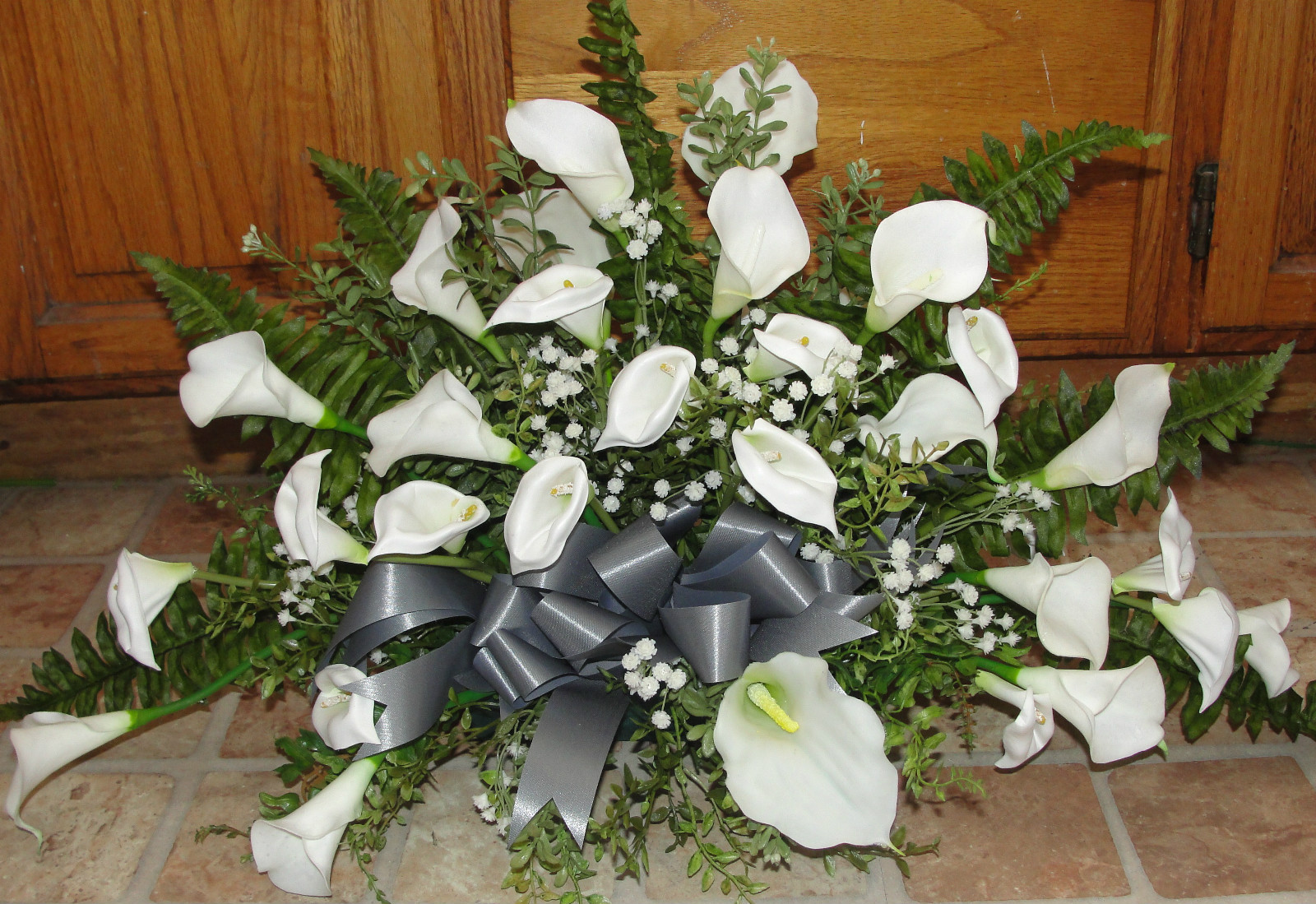 4 Calla Lily Table Centerpieces Silk Flowers Petite Bouquet to Match Altar Arrg