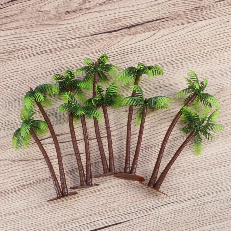 5Pcs Mini Fake Coconut Palm Tree Micro Landscape Aquarium Fish Tank Decor