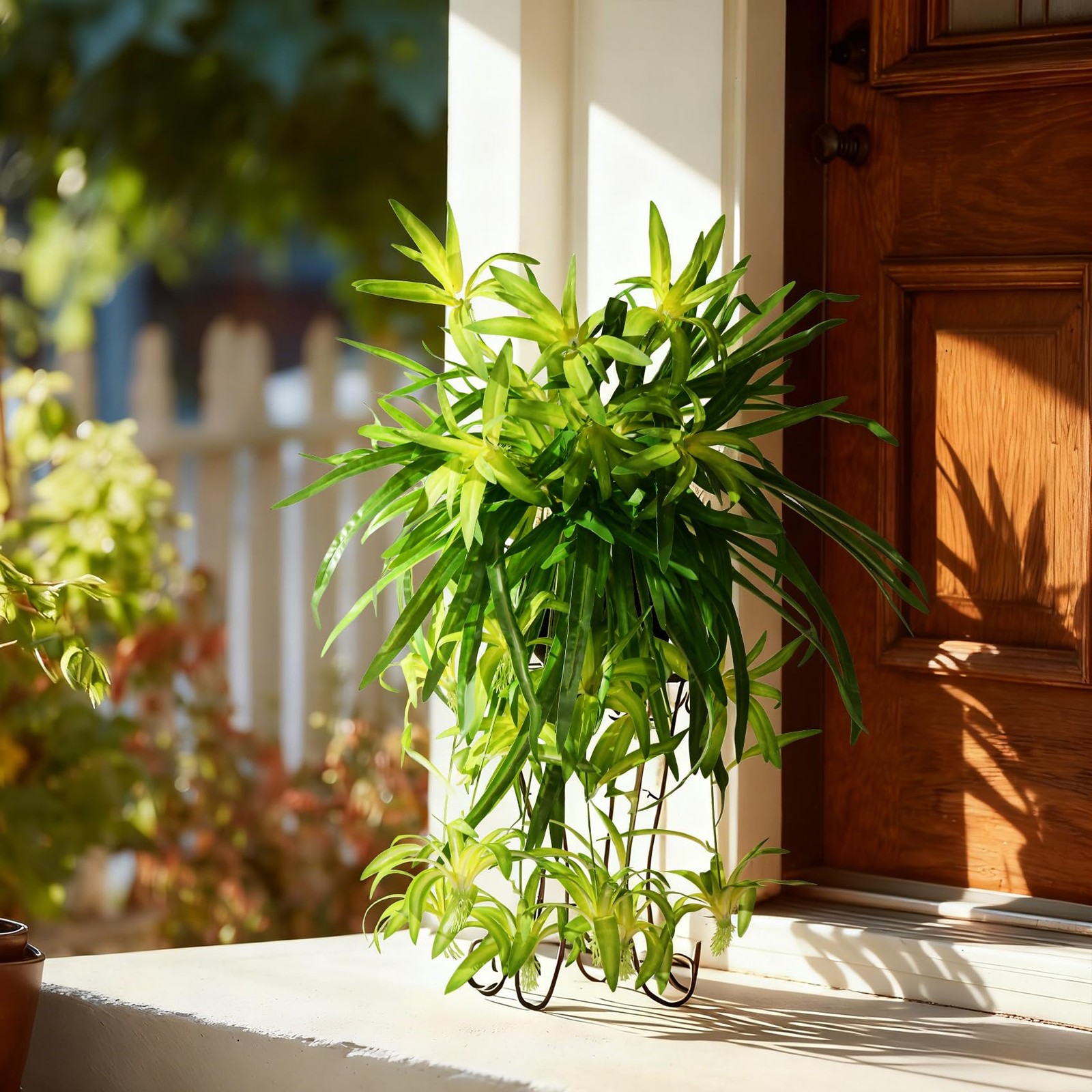 2 Pcs Artificial Spider Hanging Plant Artificial Bracketplant Chlorophytum Fa…