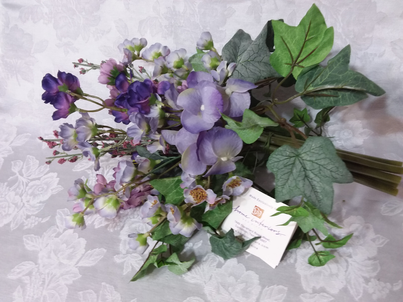 Home Interiors Purple Wildflower Floral Standing Bouquet/ Lavender, Plum/New