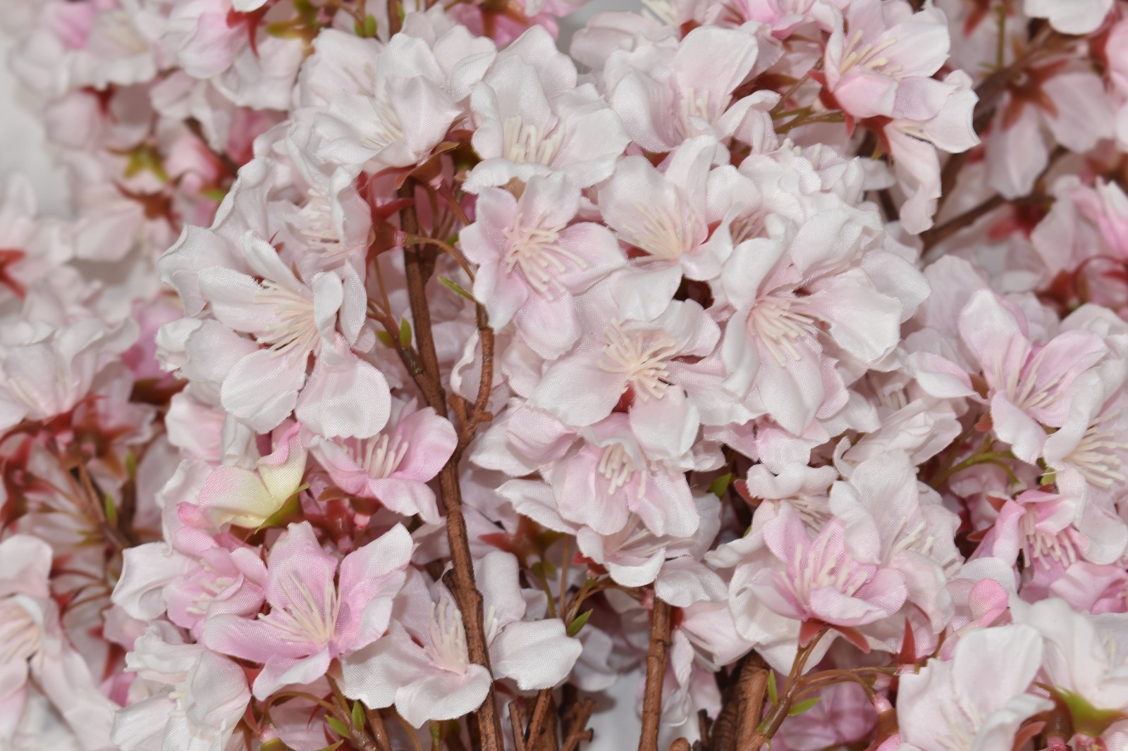 Pottery Barn Faux Pink Cherry Blossom Bundle Artificial Flowers 3 Stems 36″ NWOT