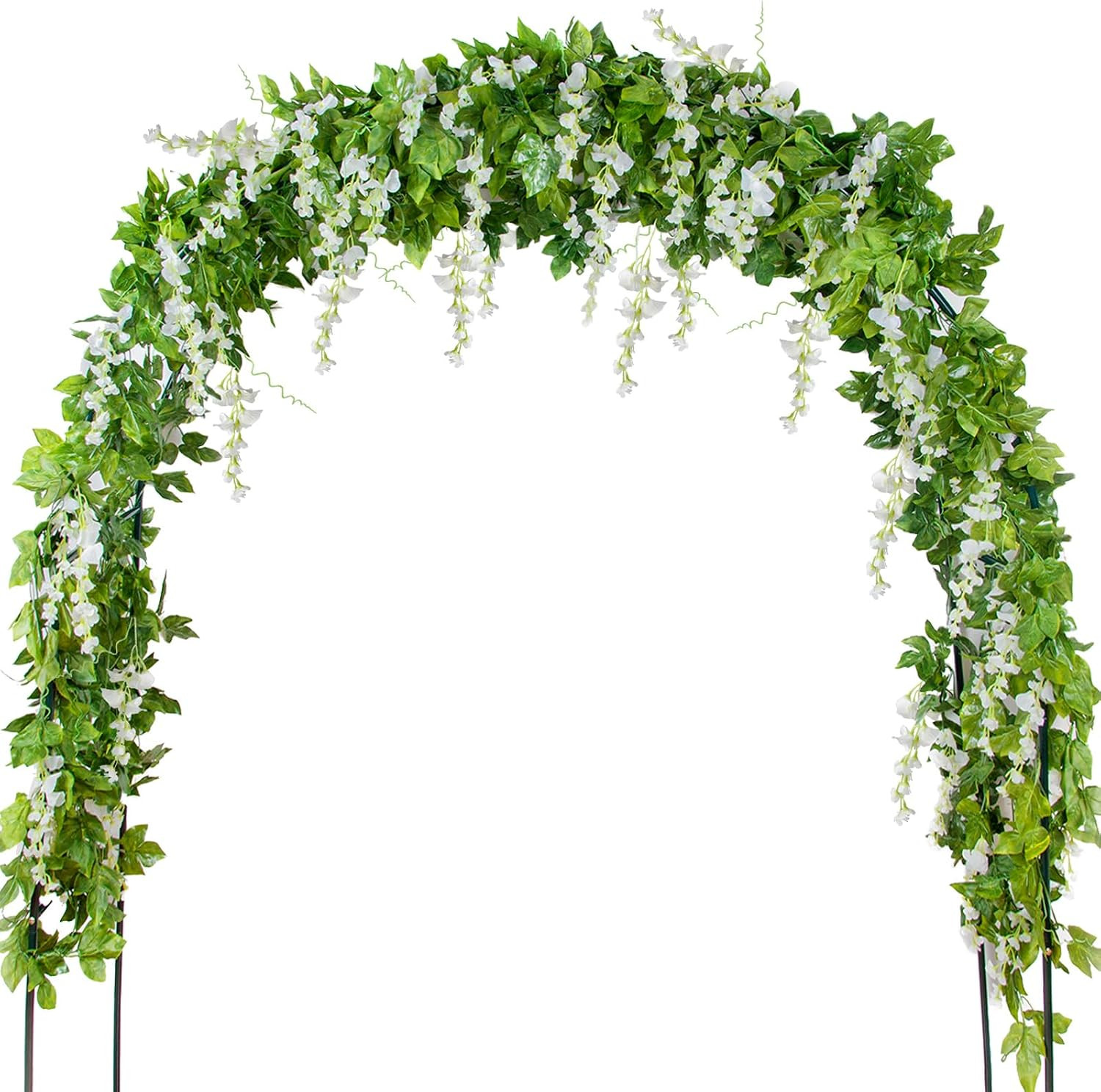 28.8Ft Artificial Wisteria Vine Garland (4X7.2Ft), Silk Hanging Flowers Decor fo