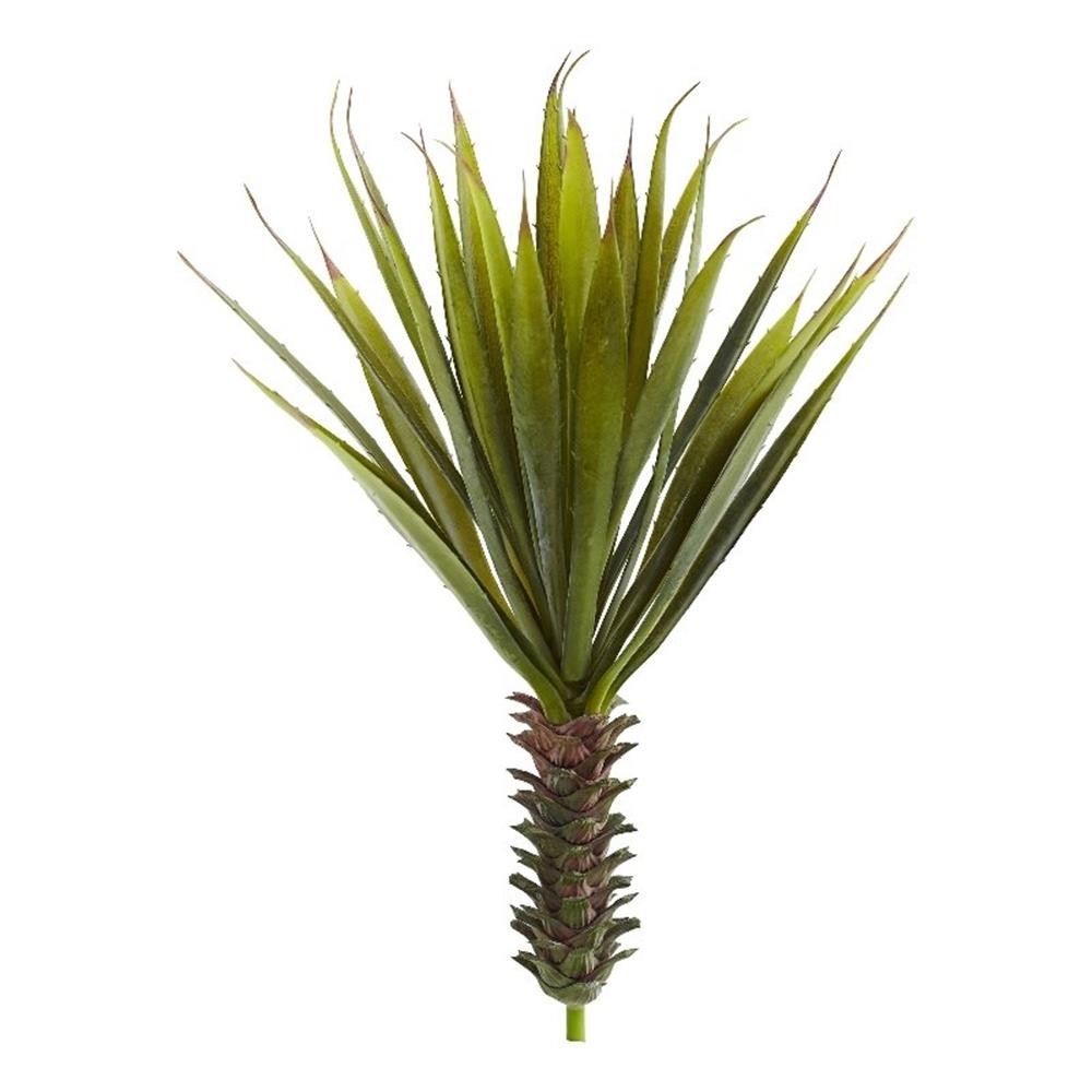 Nearly Natural 18″ Spiky Stand-Alone Agave Succulent Plant in Green (Set of 2)