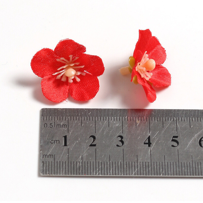 Peach Blossom Petals Artificial Cherry Blossom Flowers Heads for Decor 50Pc