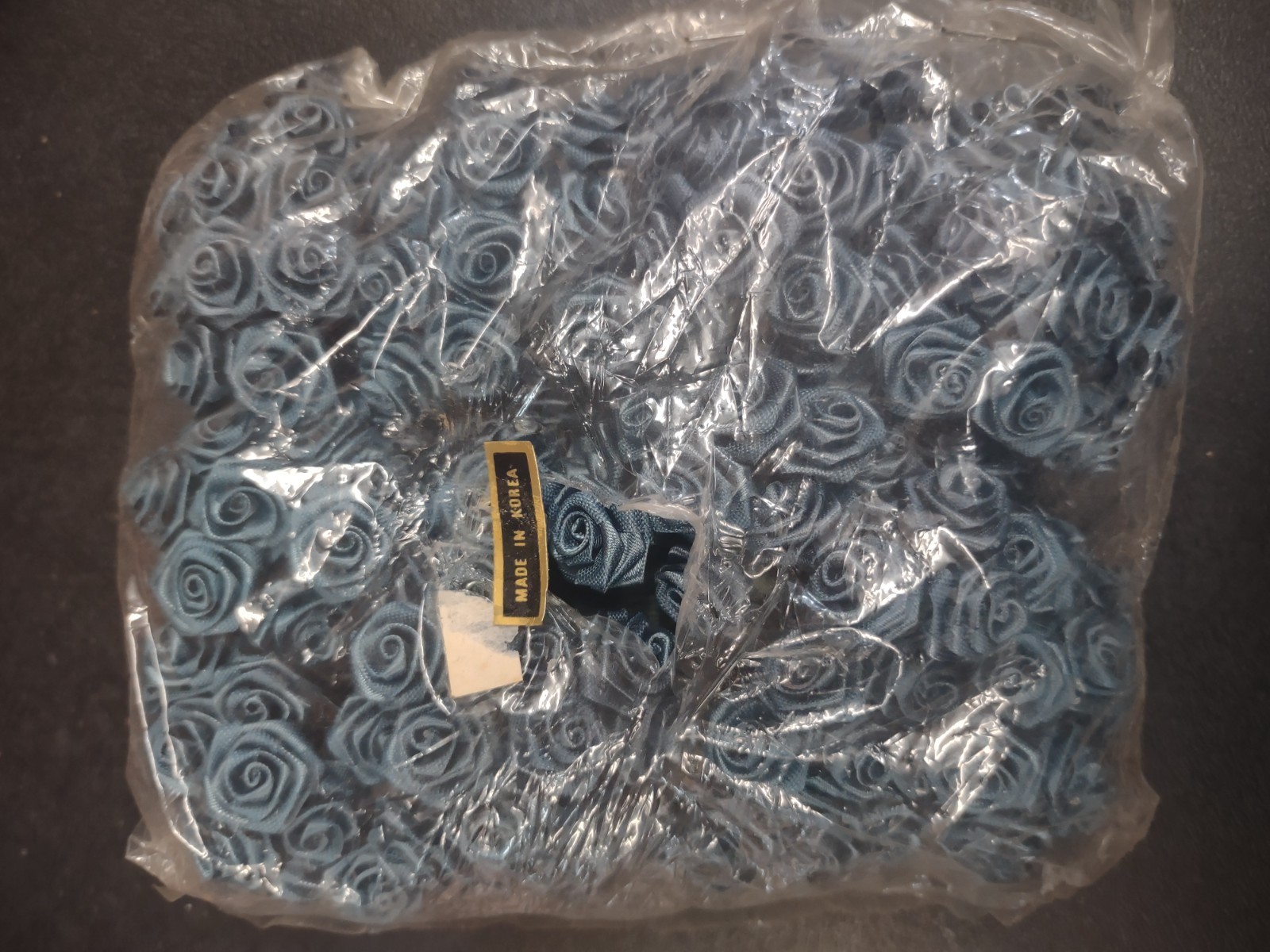 Mini Ribbon Roses, Teal Blue, 144 Pieces: Corsage, Bouquet, Millinery, Baskets
