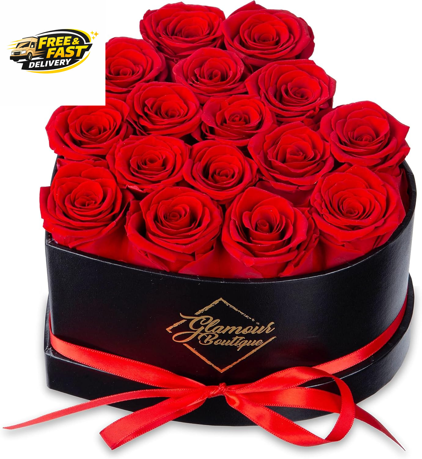 16 Flower Forever Heart Shape Box, for Mom, Eternal Preserved Roses Gift for Her