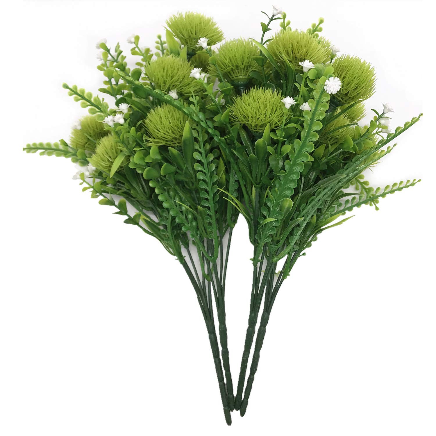 Artificial Flowers, Plastic Plants Dandelion Shrubs Grass Fake Bushes Home Ga…
