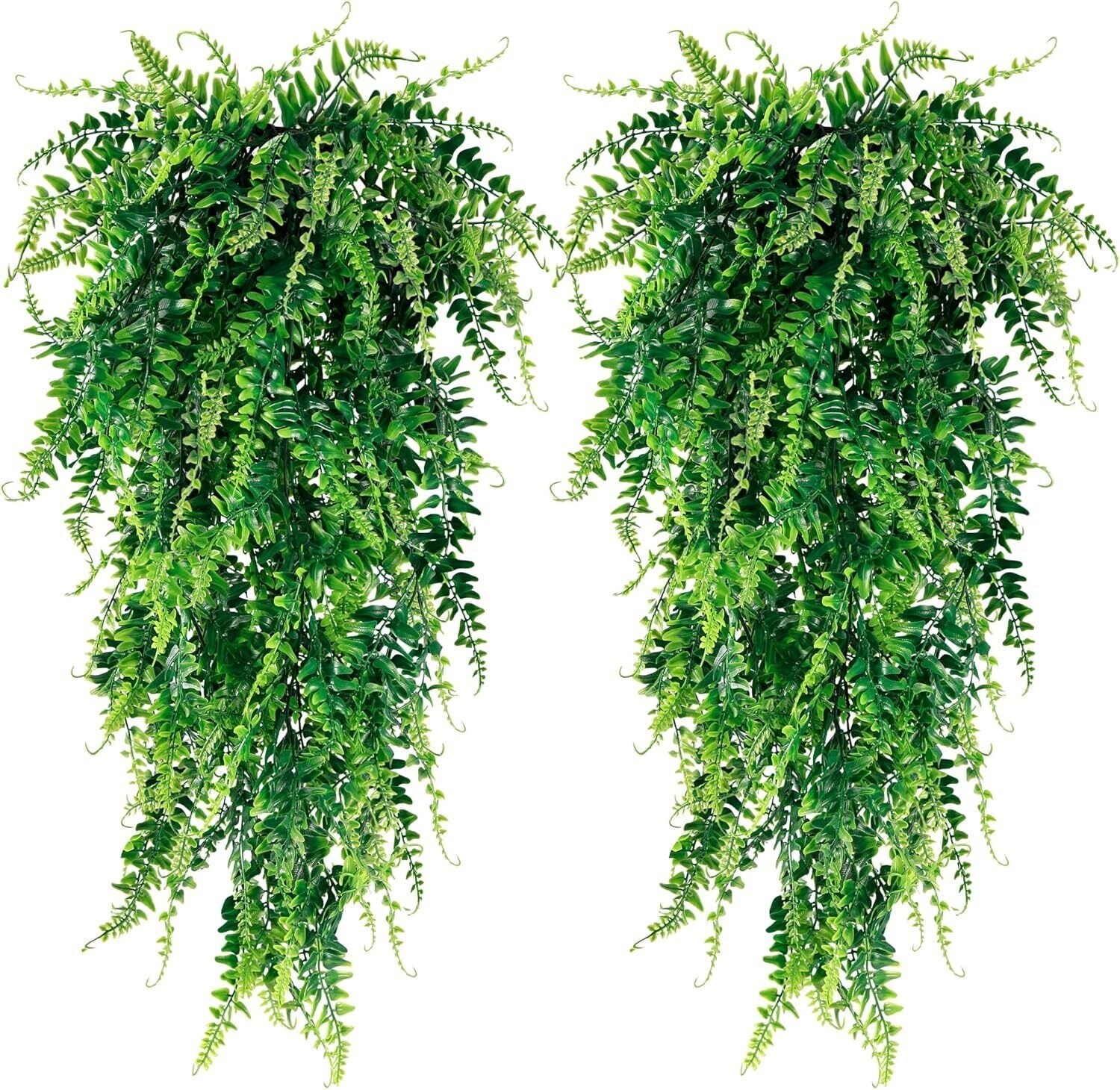 3Pcs Artificial Hanging Plants Fake Fern Trailing Foliage Flower Leaf Home Decor