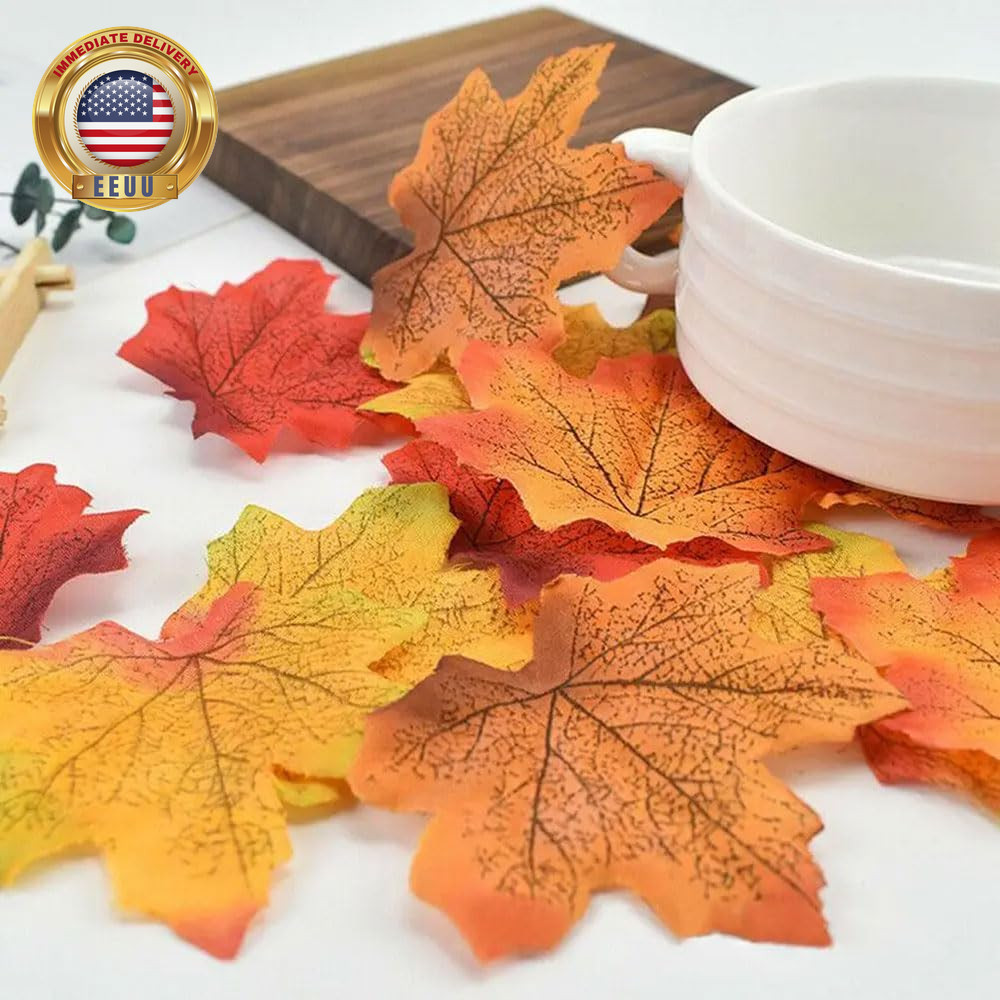 Separated Fake Fall Leaves Artificial Autumn Maple Leaf Room Decor for Home Part