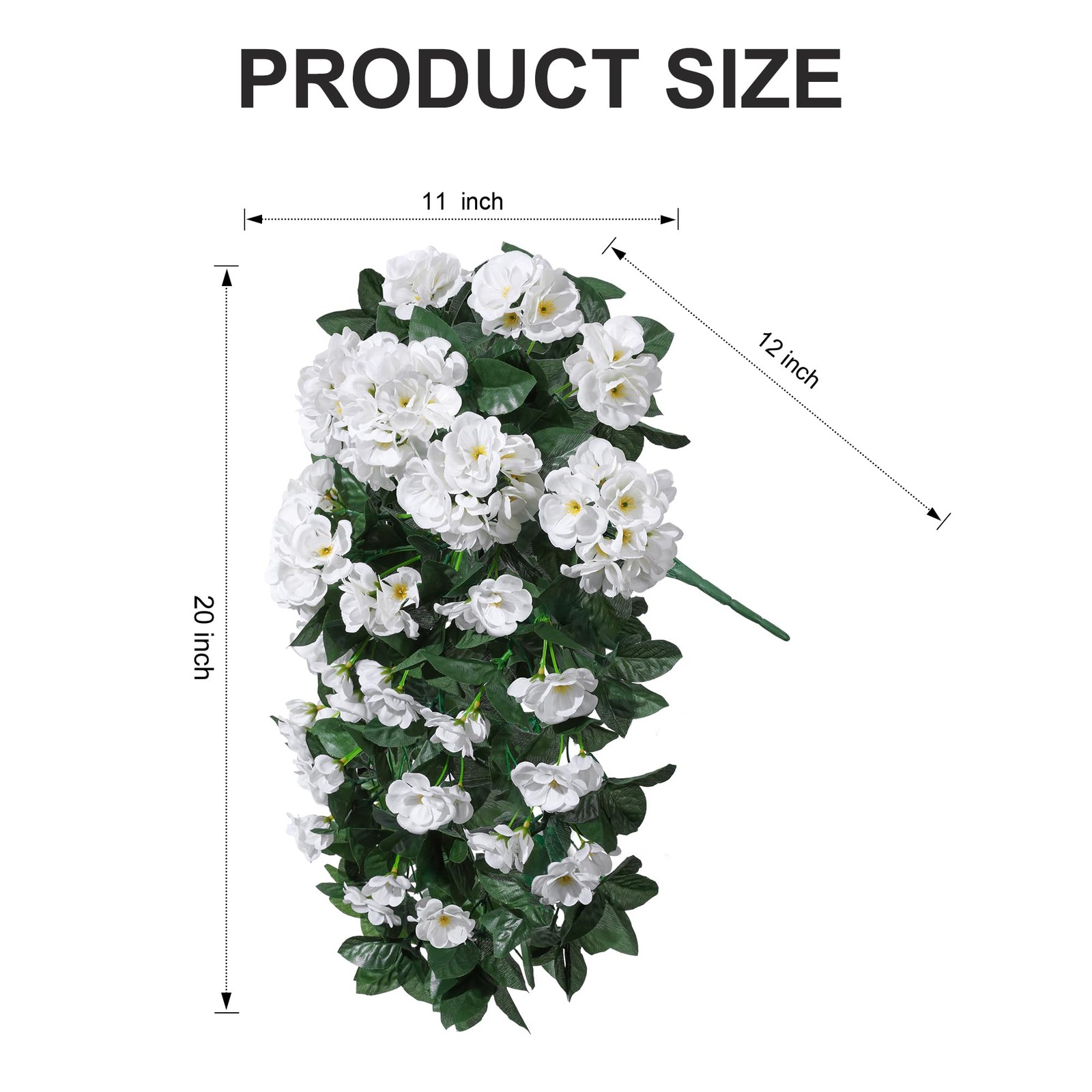 Artificial Fake Hanging Flowers Geraniums for Outdoors Spring Outside Decor, …