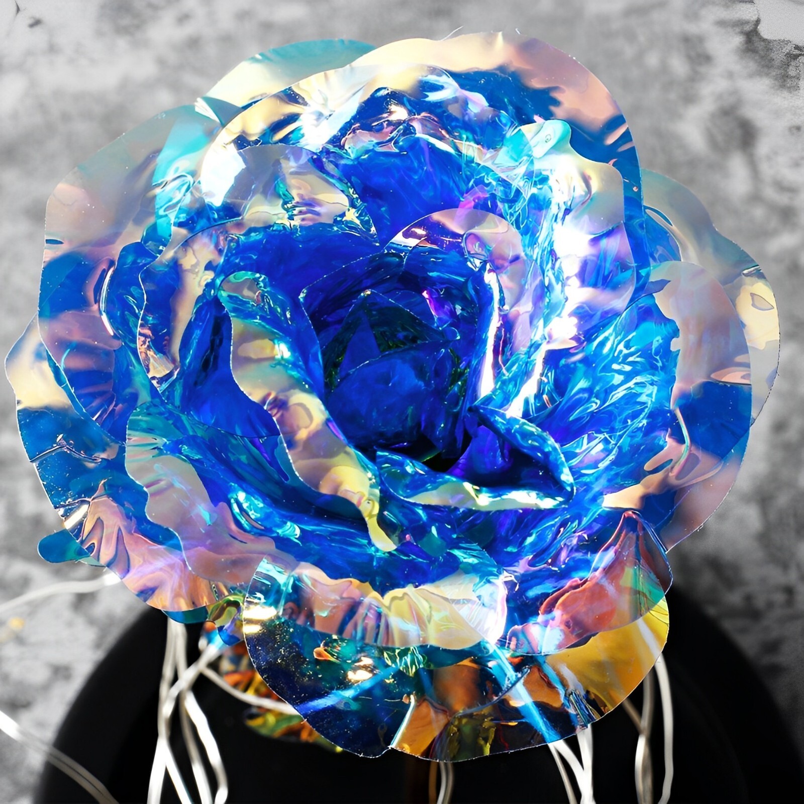 Valentine’s Day Gifts Foil Rose Flower Artificial Flower 24K Golden Plated – 4PC