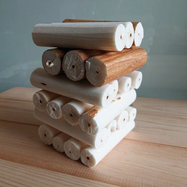 100 Natural sola Sticks 10cm Long and 2-3cm Dia. for DIY sola Flower or Bird Toy