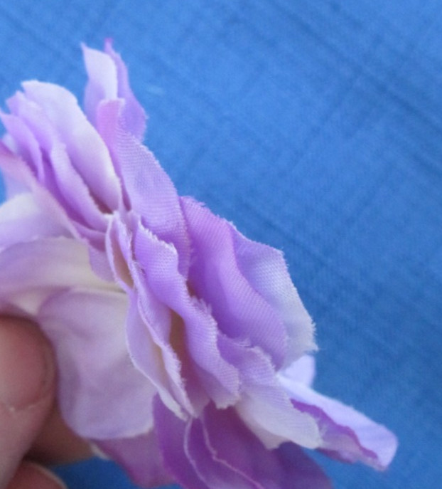 #6 Lot-49 Small/Medium Layers Used Silk Flower Petals 1-3″ Brads Multiple Colors