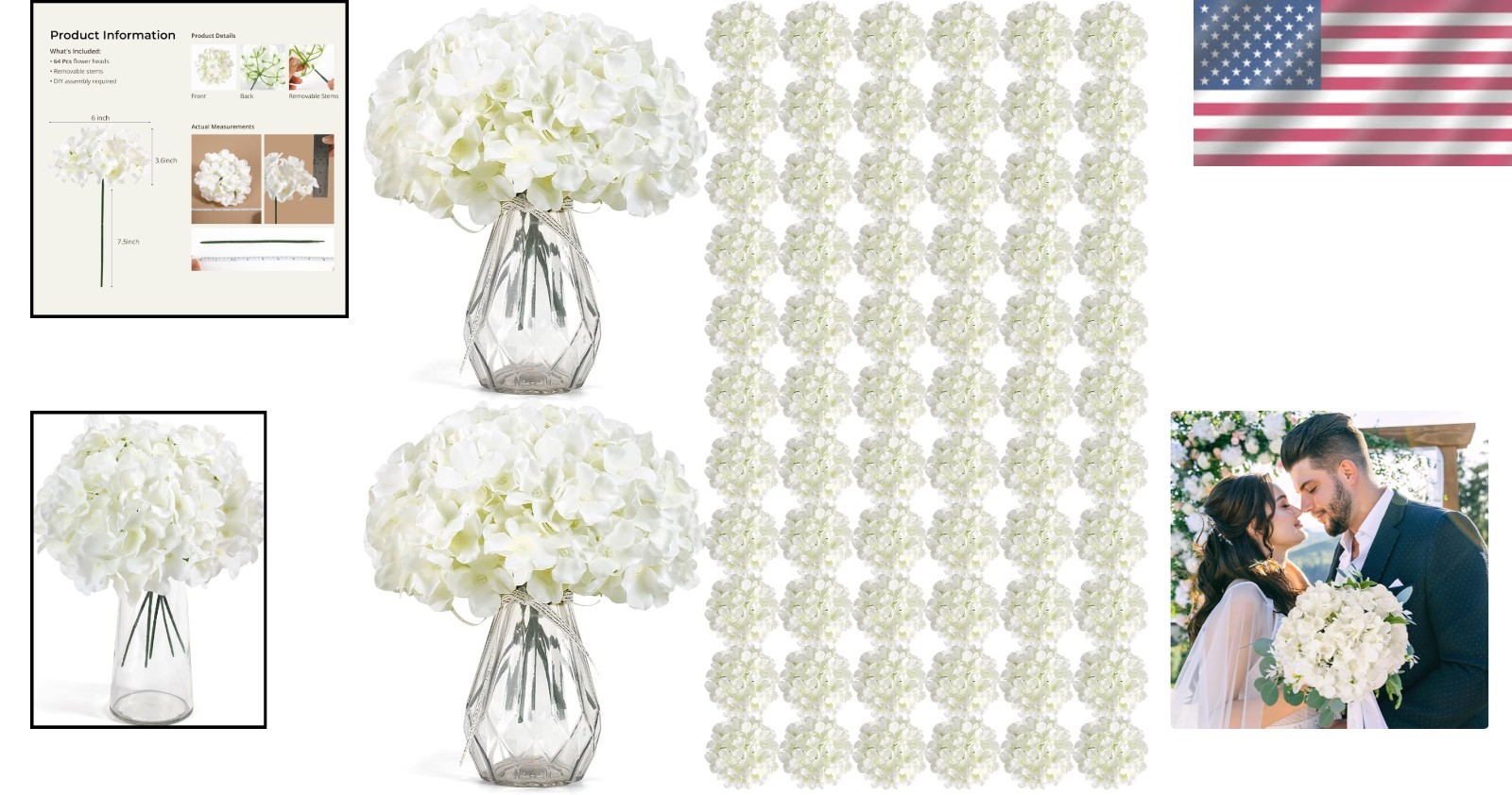 Full Hydrangea Flowers for Centerpieces