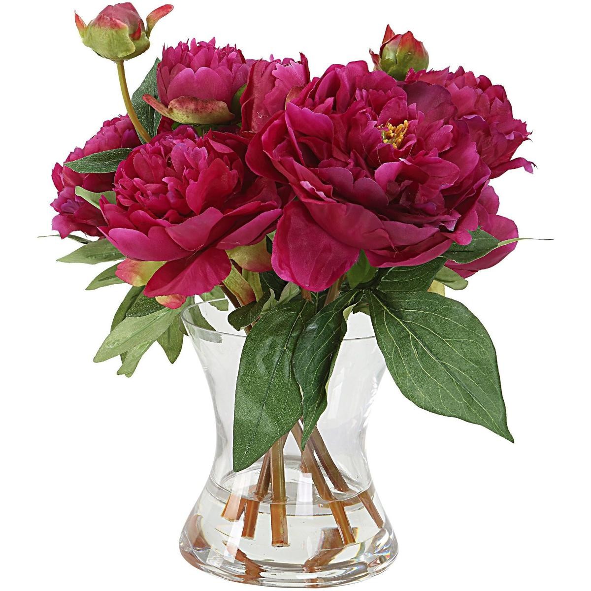 Uttermost 60195 Prima Peony Fuchsia Floral Bouquet