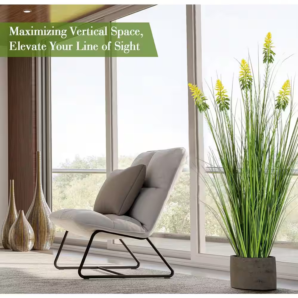 4 Ft. Artificial Cattail Grass in Pot -Home Office Decor Floor Plants and Flower