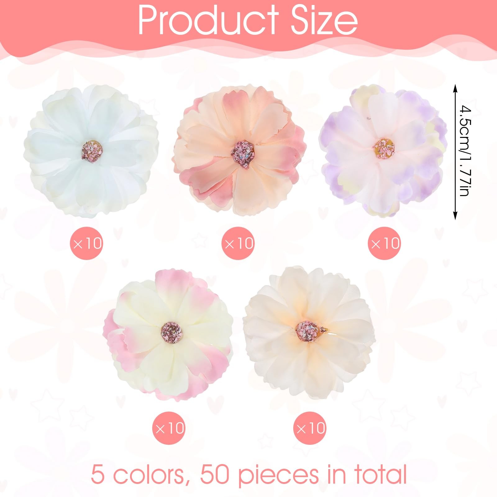 100 Pcs Faux Daisy Flower Heads for Craft, Artificial Mini Silk Faux Flowers …