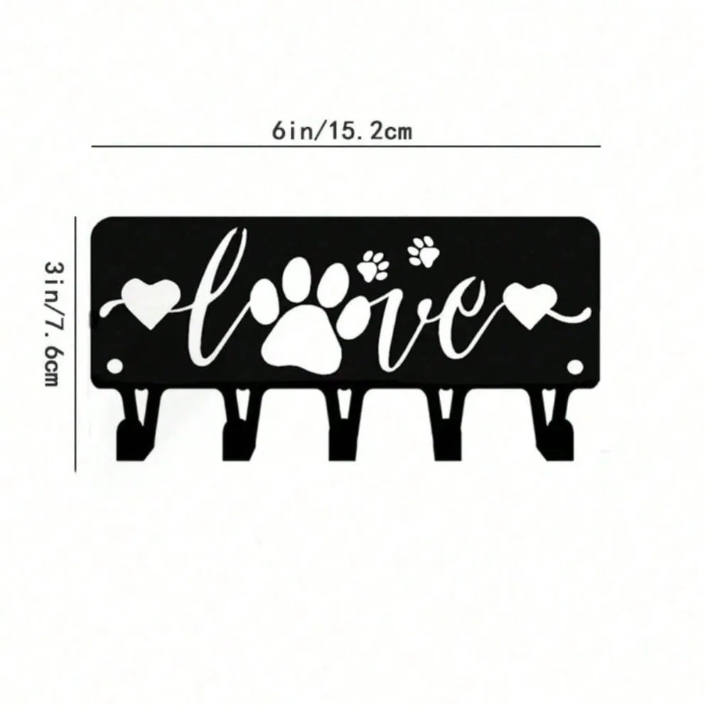 Adorable Dog Metal Key Holder Rack – Entryway Kitchen Coat Towel Organizer Gift