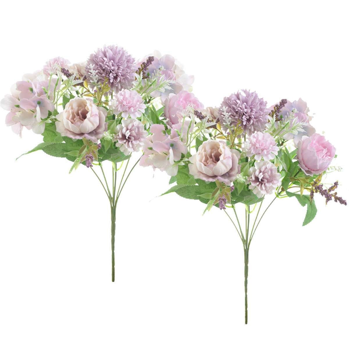 1 or 2 Silk Peony Artificial Fake Flowers Bunch Bouquet Home Wedding Party Decor