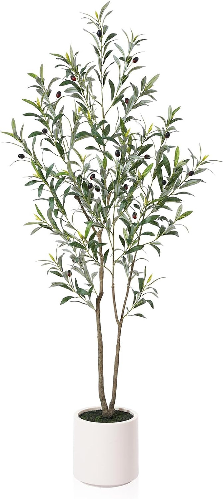 Artificial Olive Trees, 5 Ft Tall Fake Olive Trees for Indoor, Faux Olive Silk T