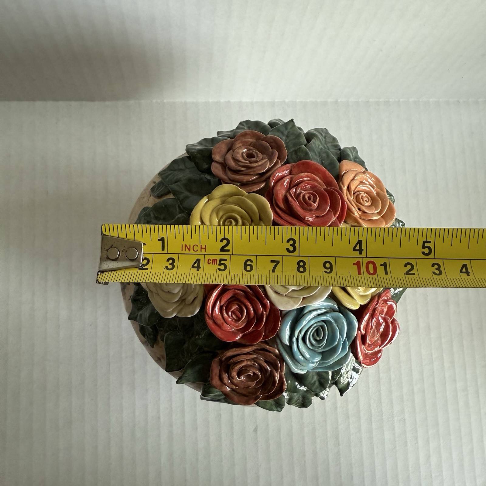 Hand-Made Ceramic Flower Bouquet Garden Ball with Drip Glaze