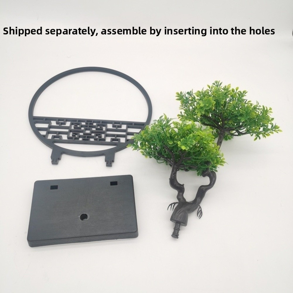 Artificial Pine Bonsai Plant for Desk Table Shelf Entryway 25cm Tall Green