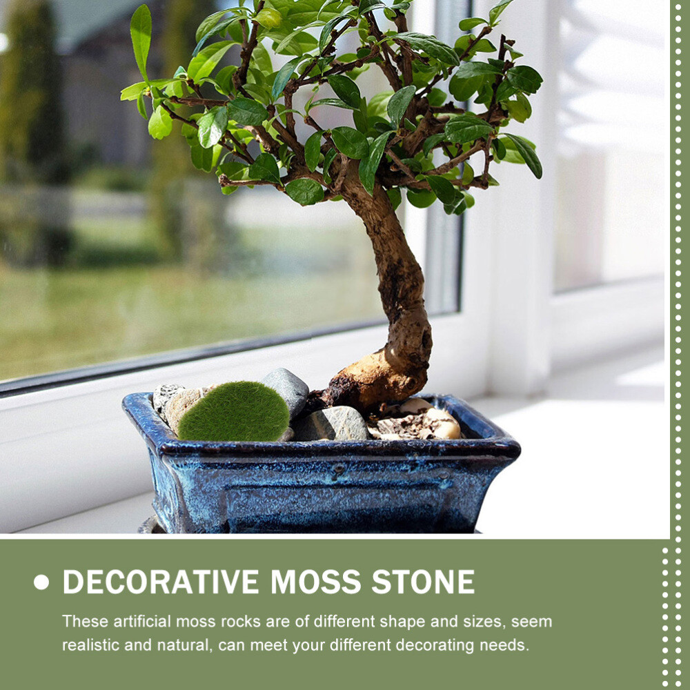 24 Pcs Moss Planter Artificial Stone Foam Stones Micro Landscape Decoration