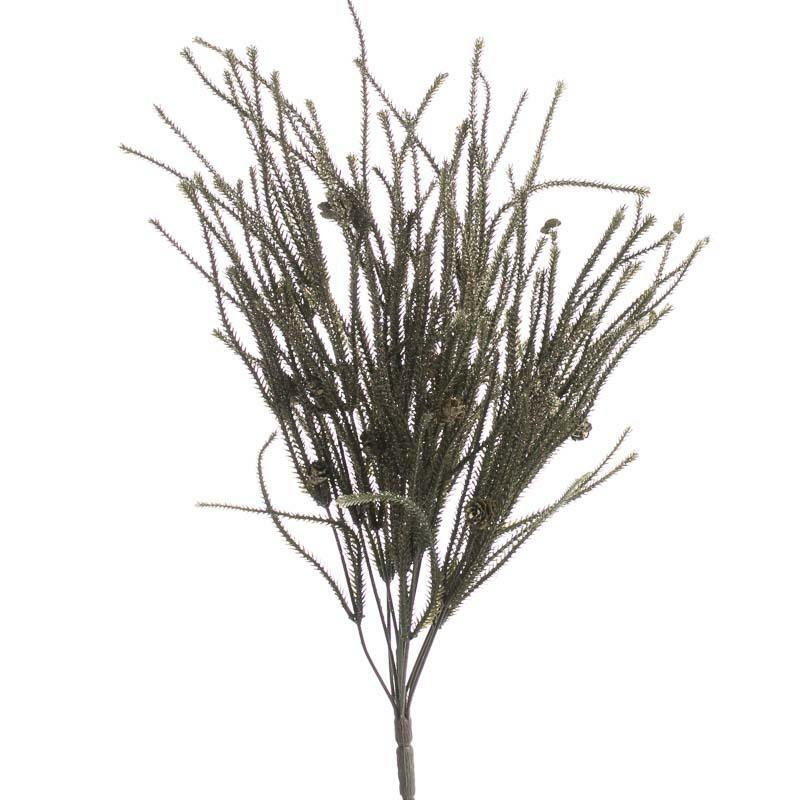 Pair of Sparkling Artificial Pine Bushes