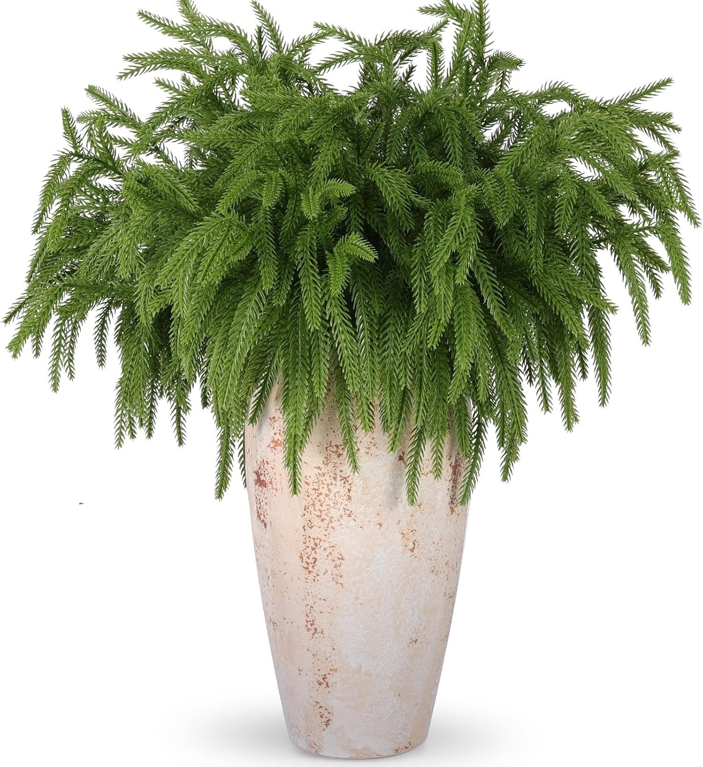 12Pcs Artificial Norfolk Pine Cedar Stems 18″ Branches for Wreath Deck the Halls