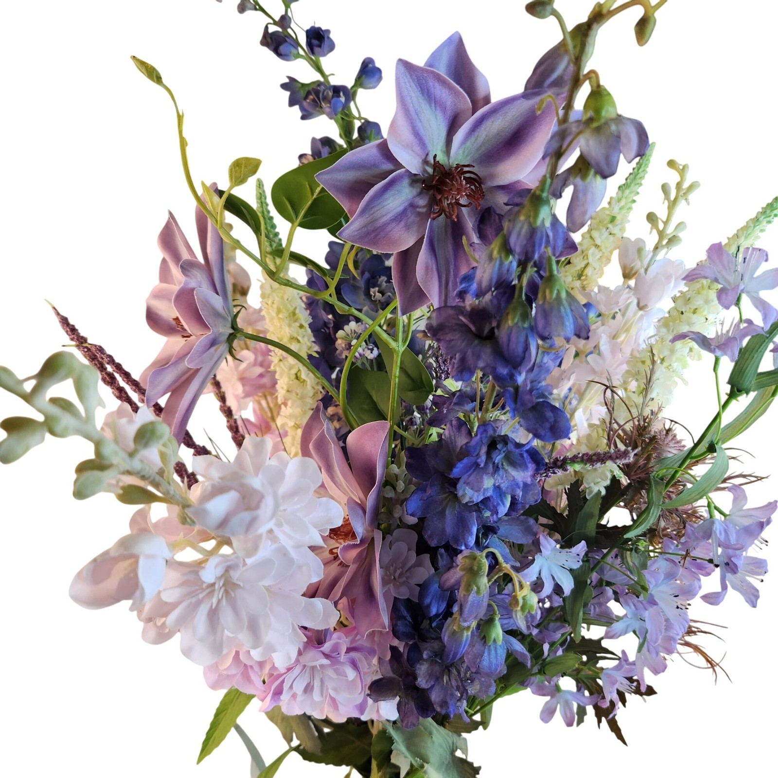 Artificial Purple & Lavender Flower Bouquet Hand-Tied Arrangement Stunning Displ