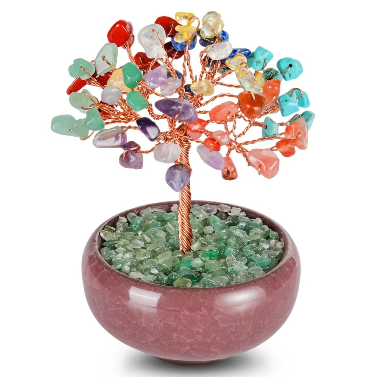 Bosfante Crystal Tree of Life for Wealth & Prosperity,Seven Chakra Multicolor