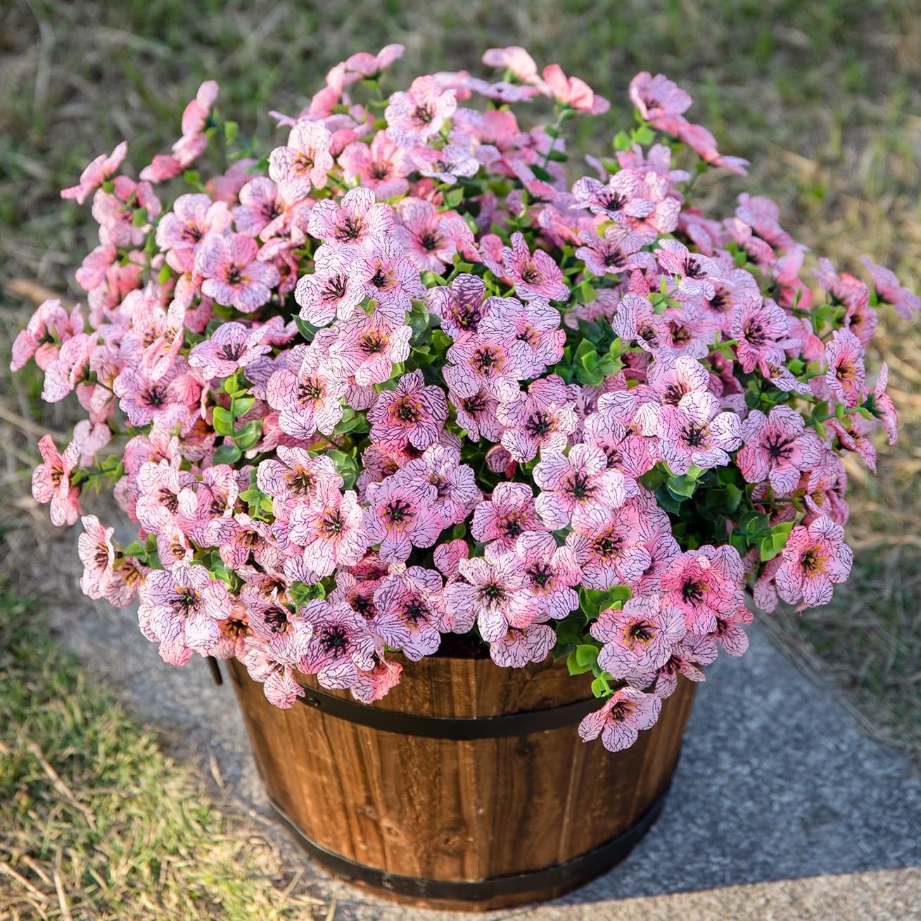 HyeFlora Artificial Flowers for Outdoor Indoor Garden Home Decoration, Faux F…
