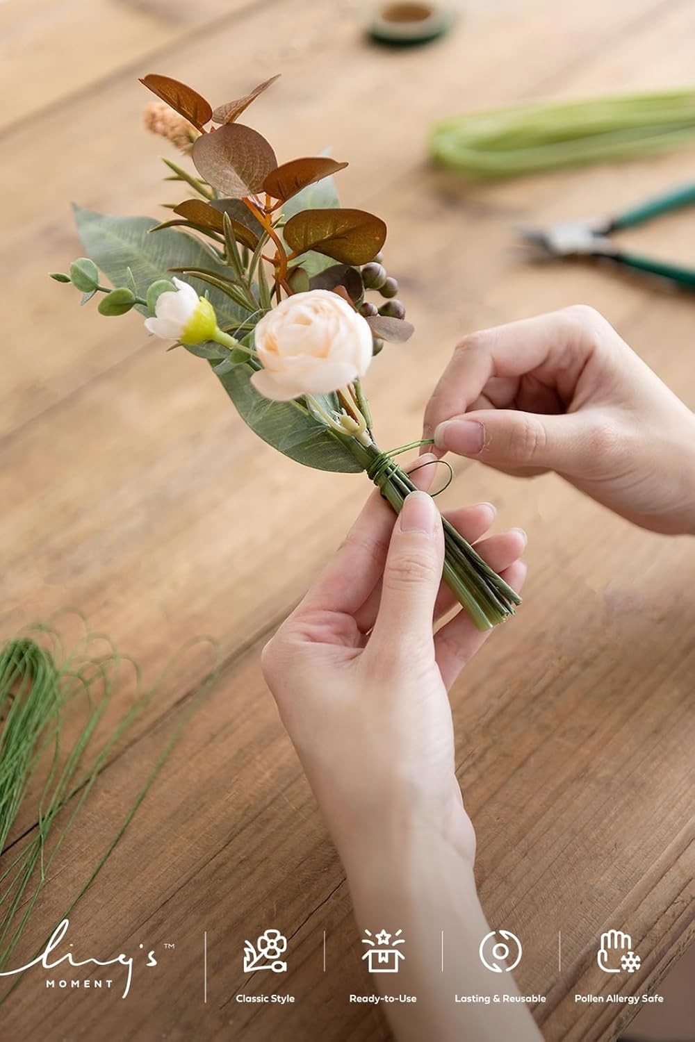 DIY Tools Set Wedding 3 Kinds of Accessories Include 100pcs Artificial Stems