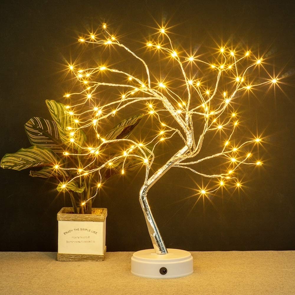 20″ Firefly Tree Lights | Bonsai – Bedroom, Desk Top, Table Lamp Decoration |…